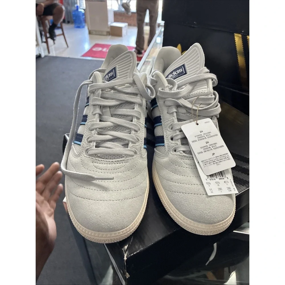 Adidas Busenitz Pro Grey Two/Dark Blue/Chalk White Mens JH8123 SZ 11 New NWT